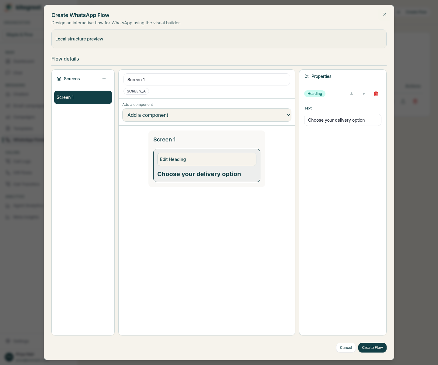WhatsApp Flow Builder