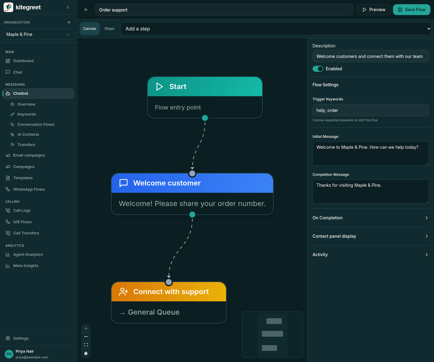 Conversation Flow Builder