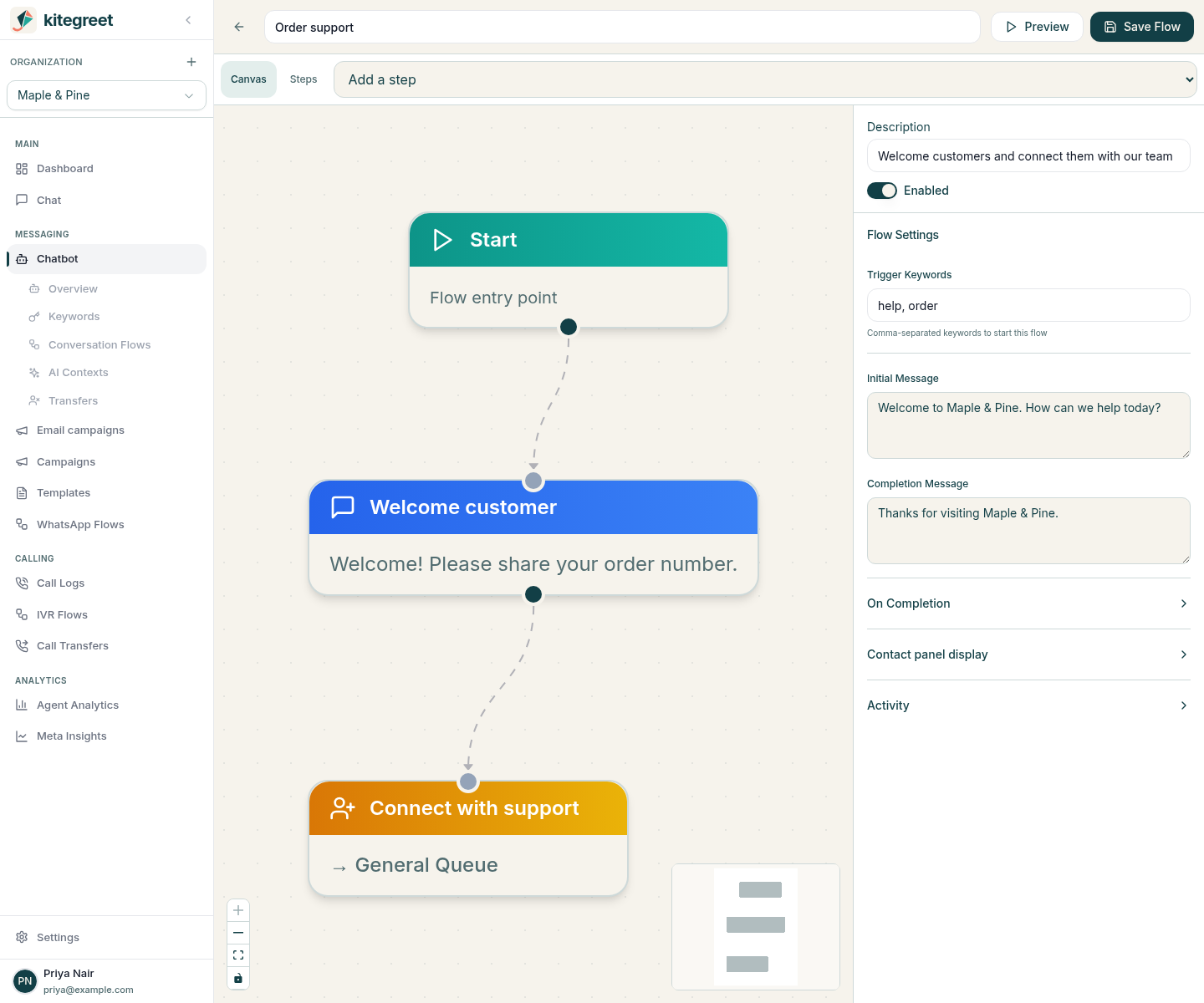 Conversation Flow Builder